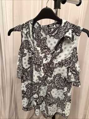 Express Blue & black Paisley Blouse